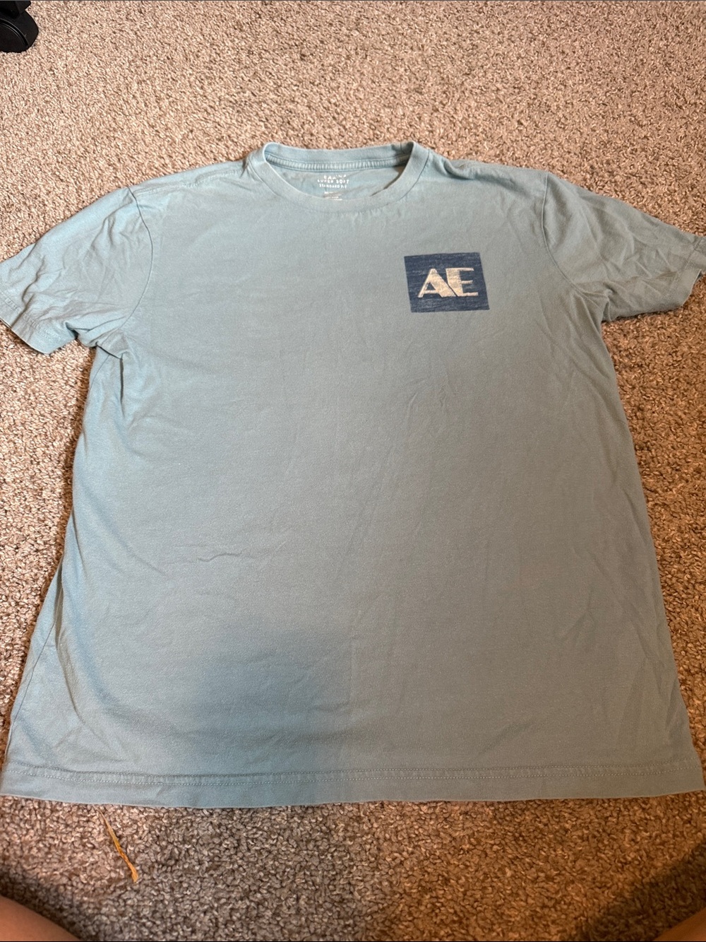 American Eagle Outfitters Seafoam Green Crewneck Tee with AE Logo Patch
